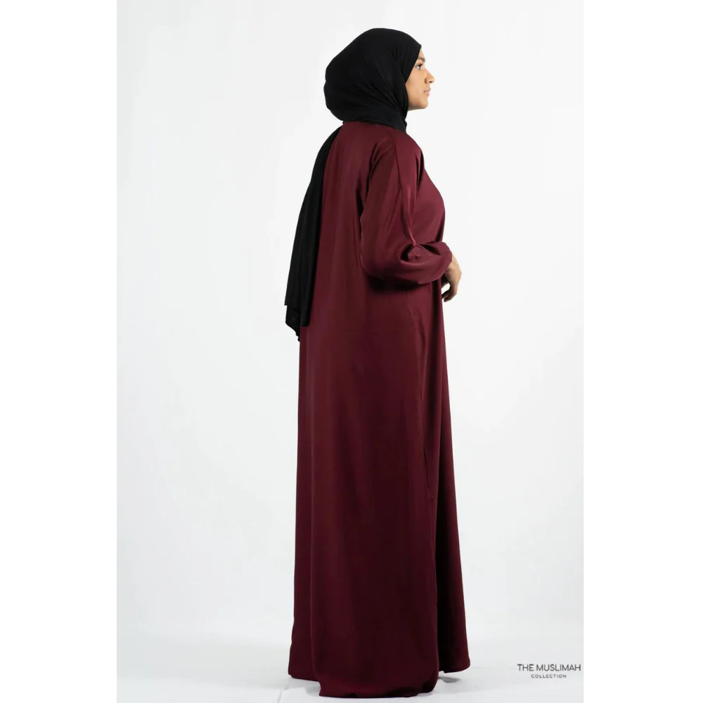 Hafsa Abaya (Maroon - Plus Size)