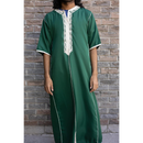 Moroccan Short Sleeve Thobe (Emerald Green)