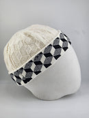 TrueFit Brimless Kufi Skullcap (White/Beige)