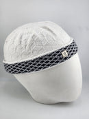 TrueFit Brimless Kufi Skullcap (White/Beige)