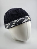 TrueFit Brimless Kufi Skullcap (Black & White)