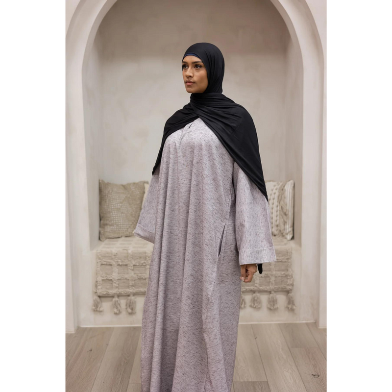 Luxury Linen Abaya - Hazelnut Swirl