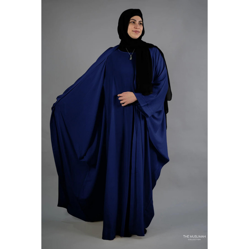 Slip Dress and Loose Fit Abaya Navy Blue