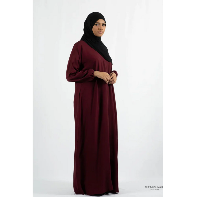 Hafsa Abaya - XL Plus Size Maroon