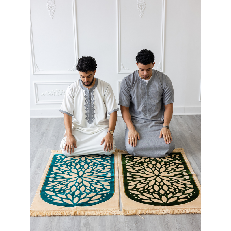 Marquise Design Teal and Beige Prayer Mat