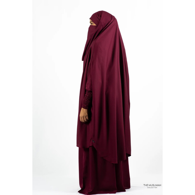 Aisha Two Piece Jilbaab - Maroon