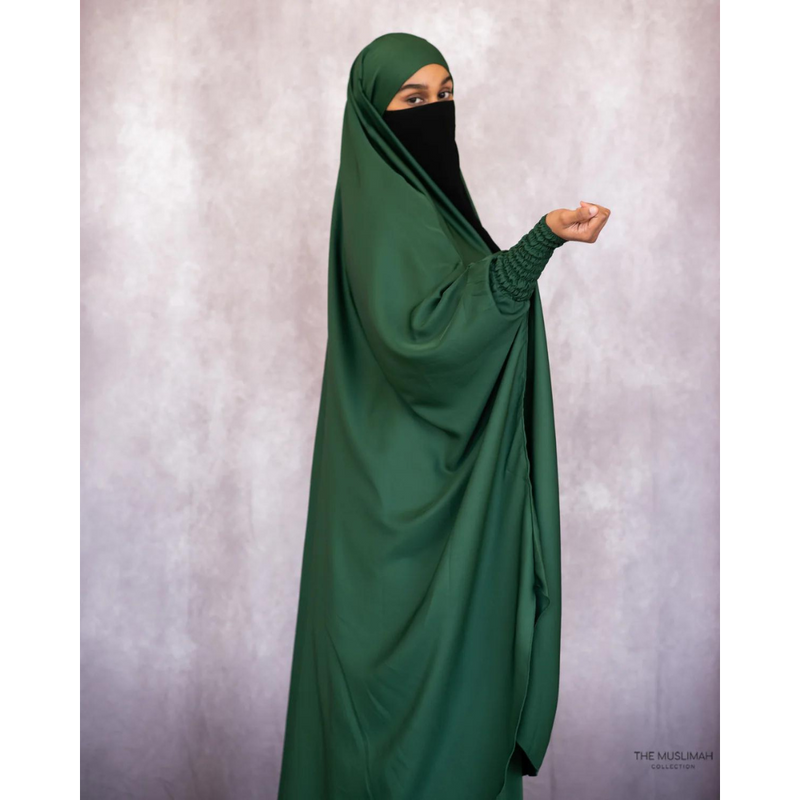 Aisha Two Piece Jilbaab - Emerald Green