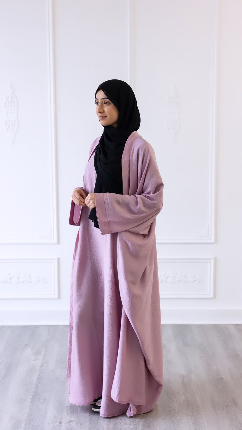 Slip Dress and Loose Fit Abaya - Iris Purple