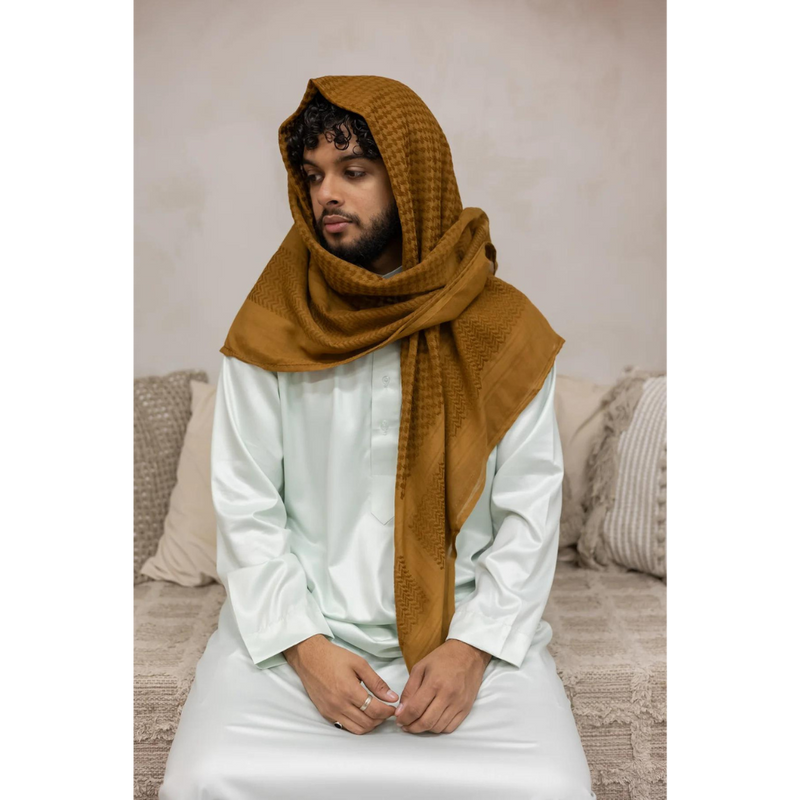 Nutmeg Imamah/Shemagh/Keffiyyah Arab Men's Scarf