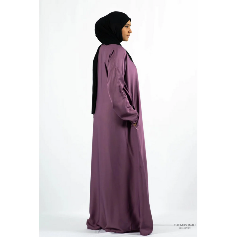 Hafsa Abaya - Dusty Purple Plus Size