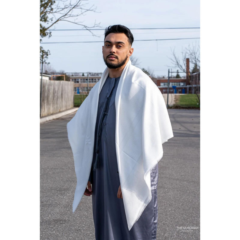 White Imamah/Shemagh/Keffiyyah Arab Men's Scarf Yemeni Style