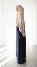 Butter Safiyyah Textured Abaya (Midnight Lake)