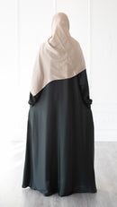 Butter Safiyyah Textured Abaya (Dark Emerald)