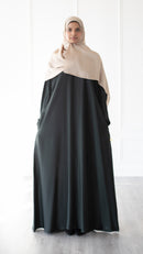 Butter Safiyyah Textured Abaya (Dark Emerald)