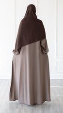 Butter Safiyyah Textured Abaya (Malted Milk)