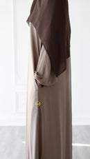Butter Safiyyah Textured Abaya (Malted Milk)