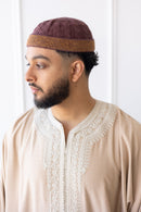 TrueFit Brimless Kufi Skullcap (Brown)