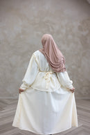 Resort Textured Skirt & Blouse Set - Cloud Cream