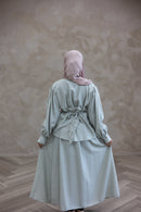 Resort Textured Skirt & Blouse Set - Whipped Pistachio