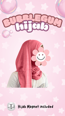 Slip & Wrap© Hijabs - Bubblegum (with Hijab magnet)