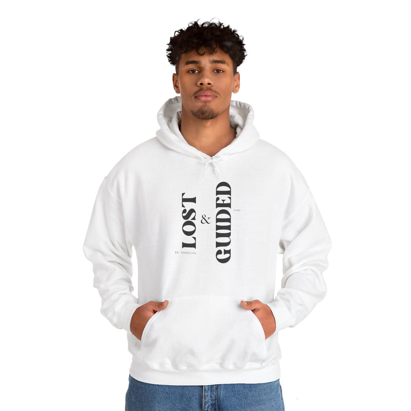 Lost and Guided Unisex Heavy Blend Hooded Sweatshirt White