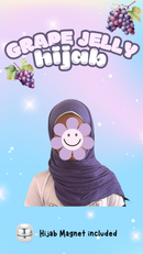 Slip & Wrap© Hijabs - Grape Jelly (with Hijab magnet)