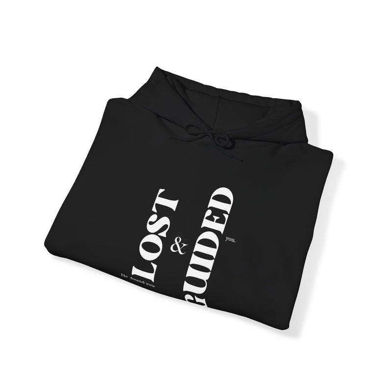 Lost & Guided Unisex Heavy Blend Hooded Sweatshirt Black