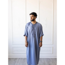 Moroccan 3/4 Sleeve Thobe (Pale Aqua)