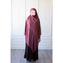 Floral Embroidered Chiffon Hijab Hand Work - Raspberry Sorbet