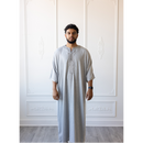 Moroccan 3/4 Sleeve Thobe (Grey Fog)