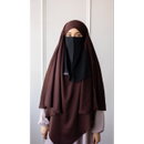 Luxury Black Elastic Half Niqab (Charcoal Black)