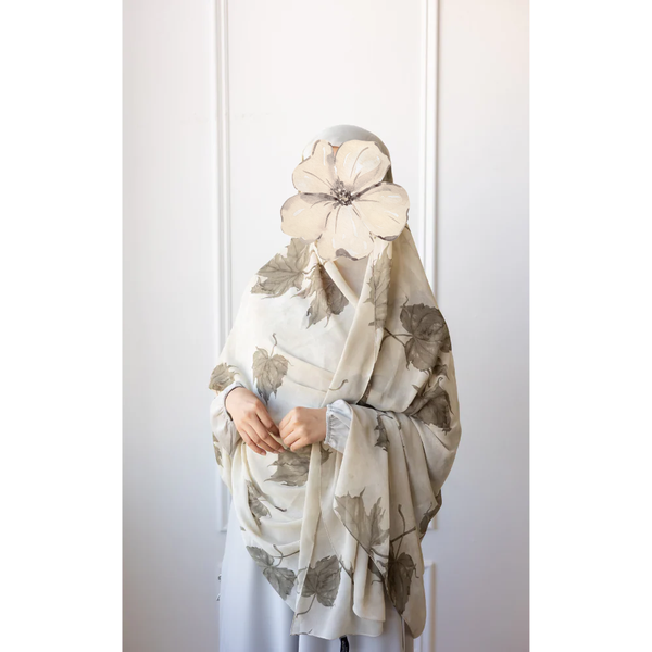 SOLD OUT Printed Chiffon Hijab - Sage Leaf (same as THYME)