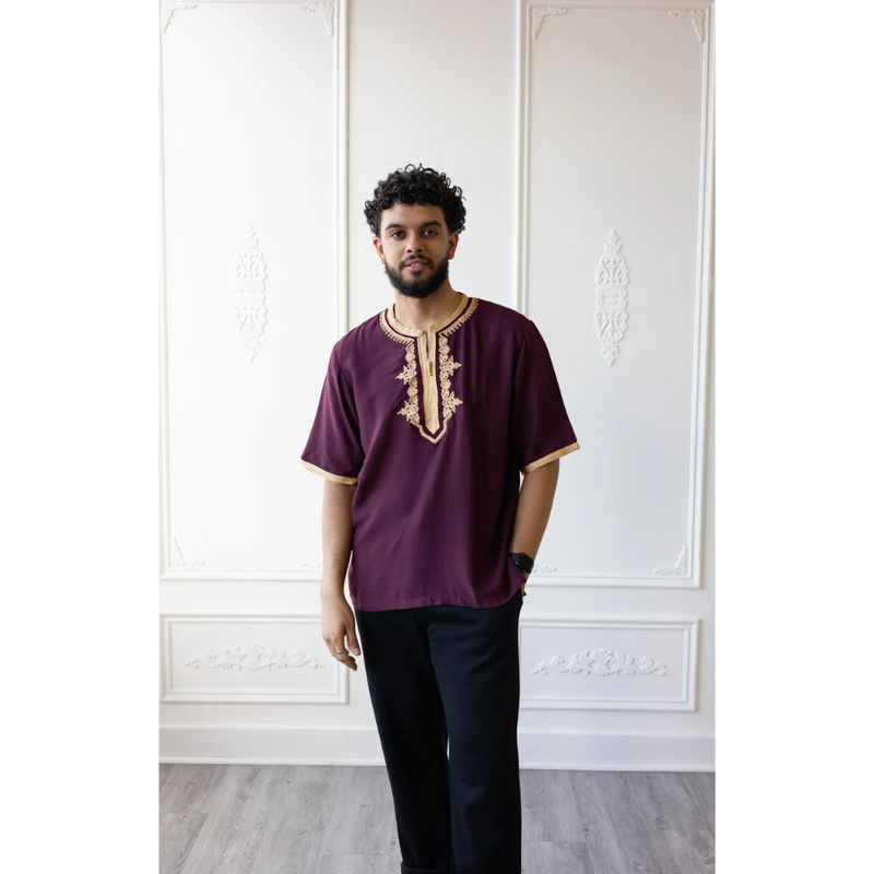 Moroccan T-Shirt (Maroon)