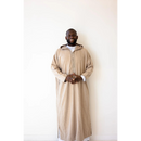 Moroccan Milifa Hoodie Thobe - Beige