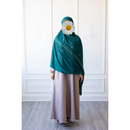 Floral Embroidered Chiffon Hijab Hand Work - Arabian Green