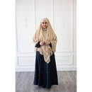 Chiffon Three Layered Princess Khimar - Vanilla Chai (C57)