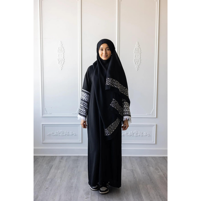 Palestinian Keffiyeh Patterned Abaya