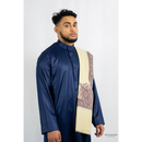 Saudi Collared Thobe (Navy Blue)