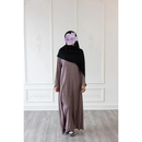 Pleated Plain Abaya (Soft Peach)