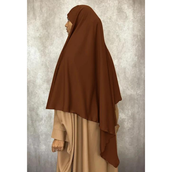 Coffee Two in One Niqab Khimar