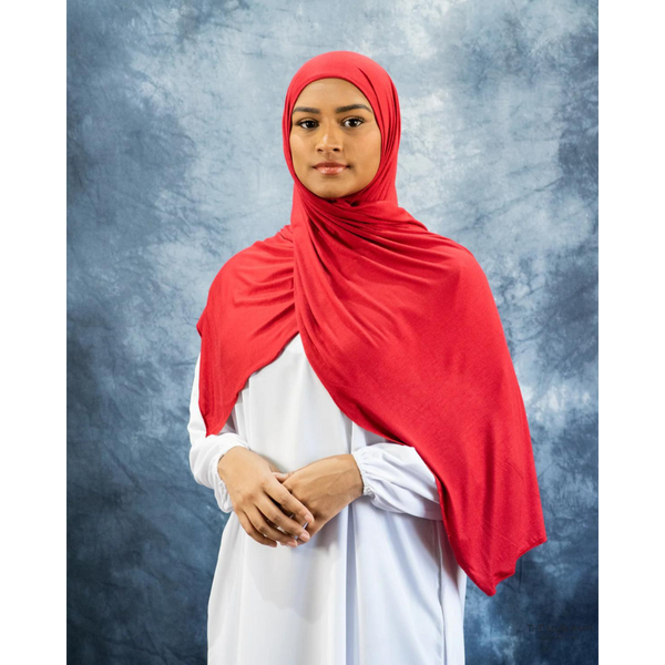 Jersey Hijab - Scarlet Red