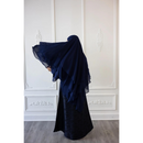Chiffon Three Layered Princess Khimar (Royal Navy)