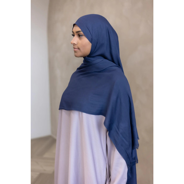 Midnight Blue Viscose Modal Hijab