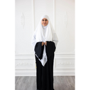 Chiffon Three Layered Princess Khimar - Frost White (C55)