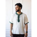 Moroccan T-Shirt (White & Forest Green)