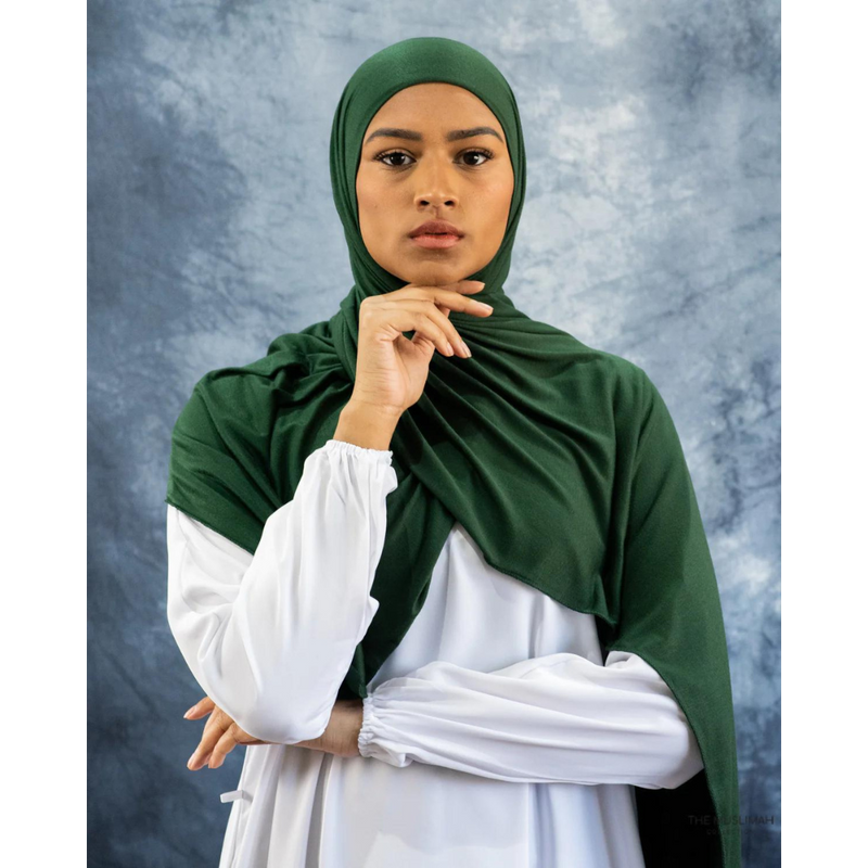 Forest Green Jersey Hijab