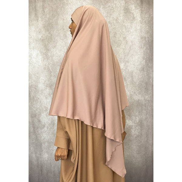 Two in One Niqab Khimar - Bisque (C50)