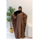 Slip Dress and Loose Fit Abaya (Saddle Brown)