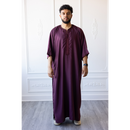 Moroccan 3/4 Sleeve Thobe (Burgundy)