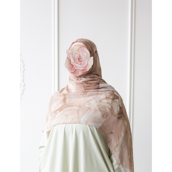 Printed Chiffon Hijab (Rosette)